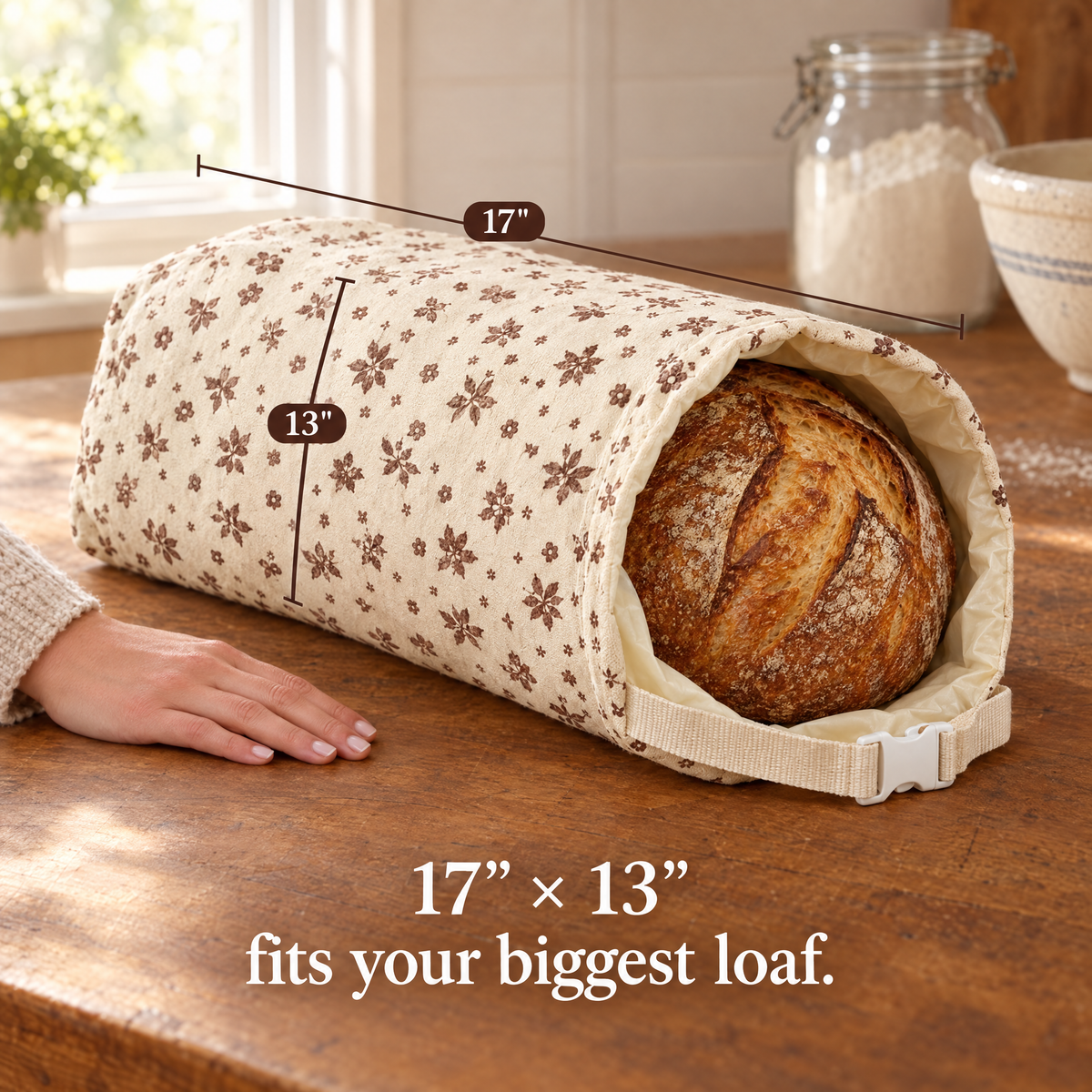 100% Handmade Organic Cotton & Beeswax Bread Bags