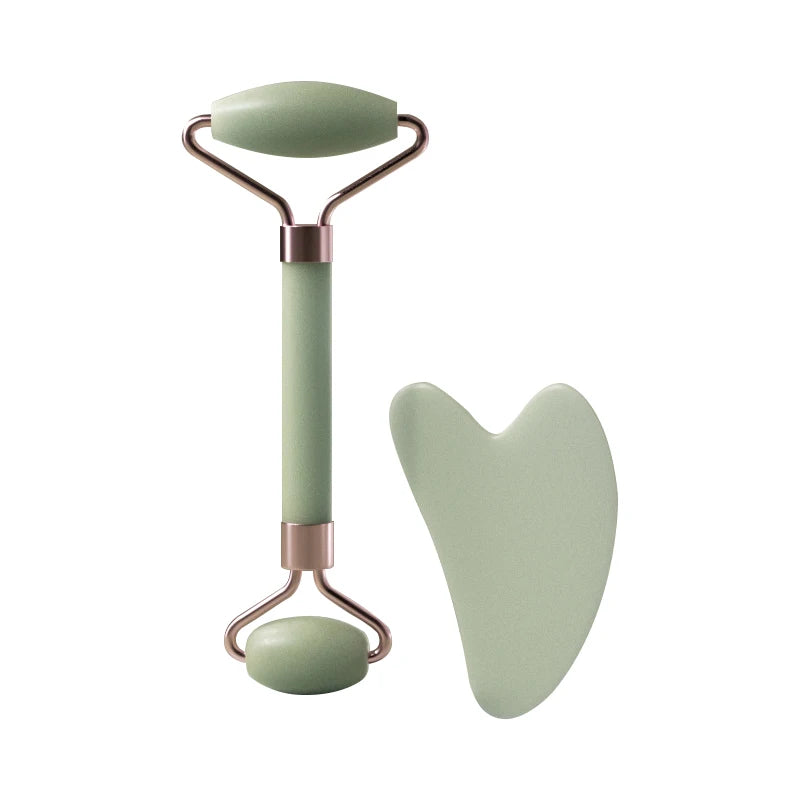 AlignaRest Facial Sculpting Set (Gua Sha + Massage Roller)