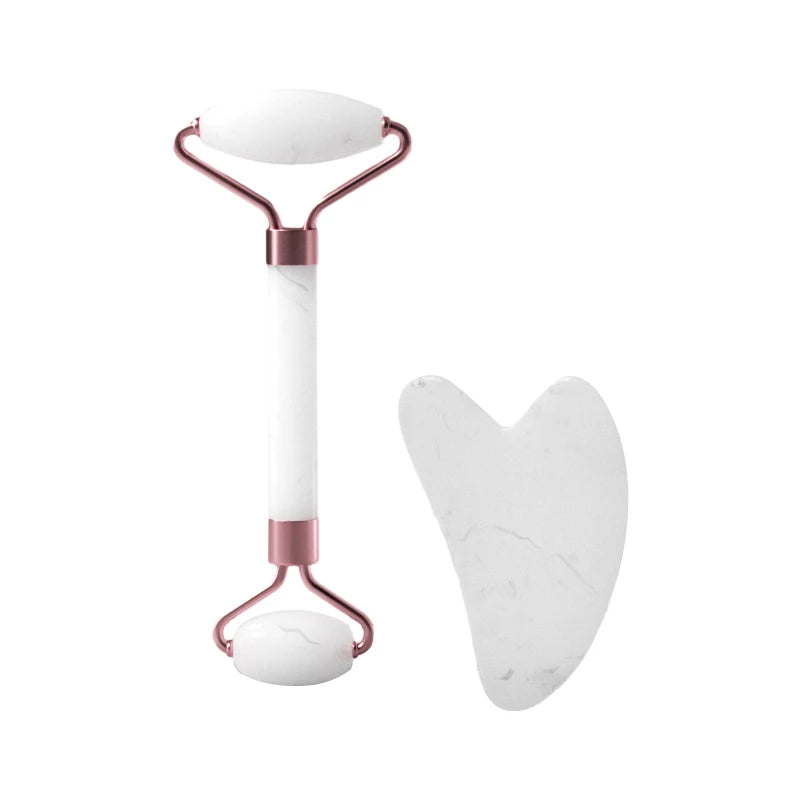 AlignaRest Facial Sculpting Set (Gua Sha + Massage Roller)
