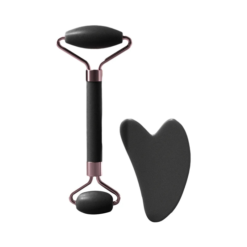 AlignaRest Facial Sculpting Set (Gua Sha + Massage Roller)