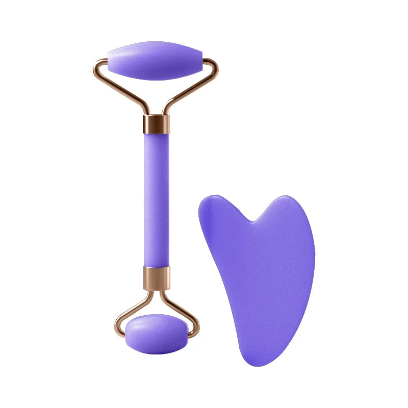 AlignaRest Facial Sculpting Set (Gua Sha + Massage Roller)