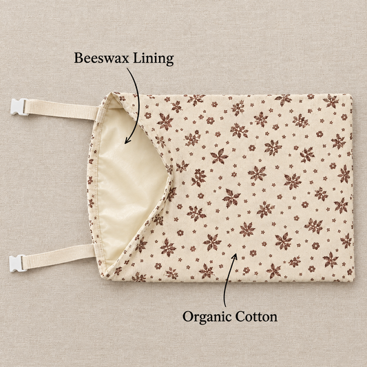100% Handmade Organic Cotton & Beeswax Bread Bags