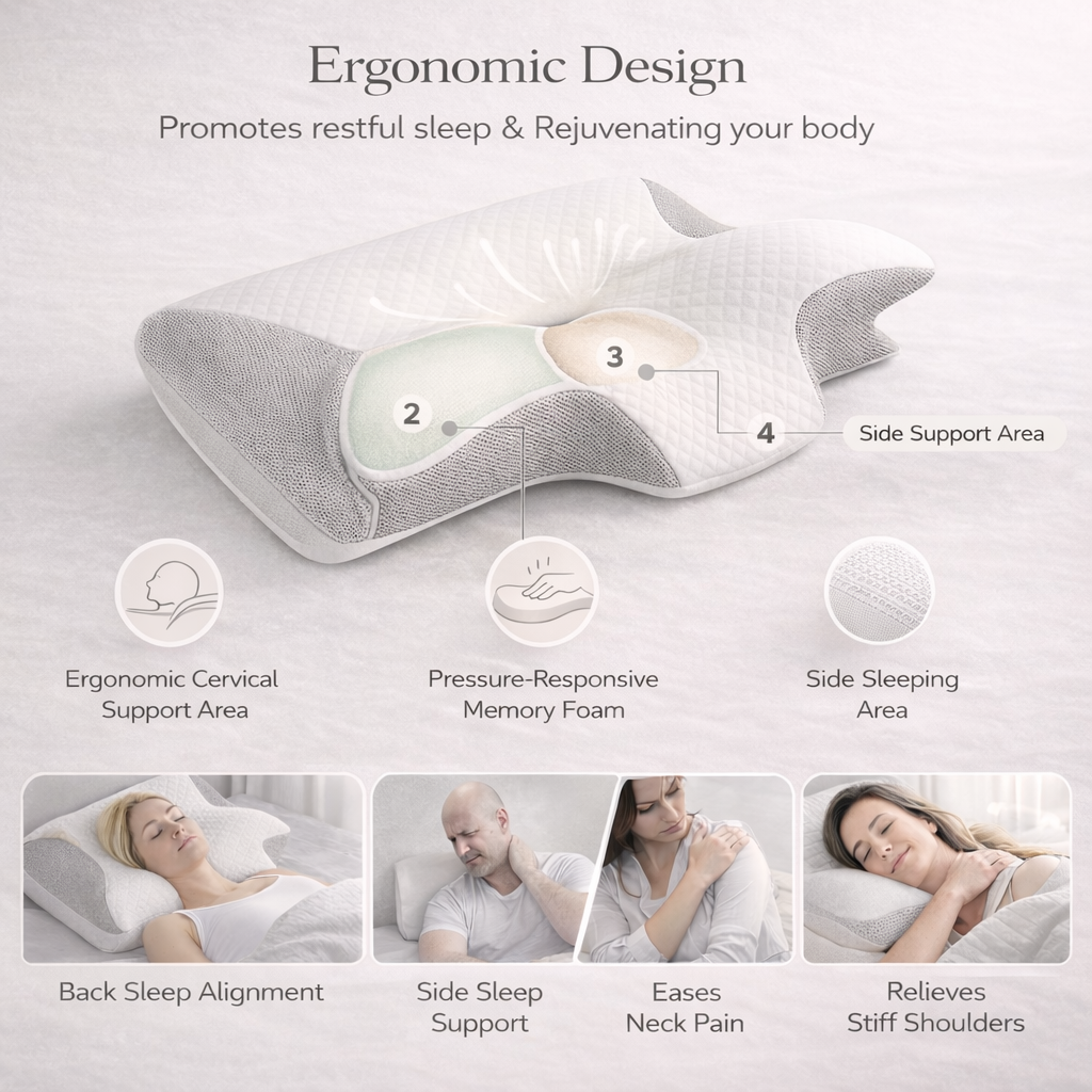 AlignaRest Ergonomic Neck Pillow