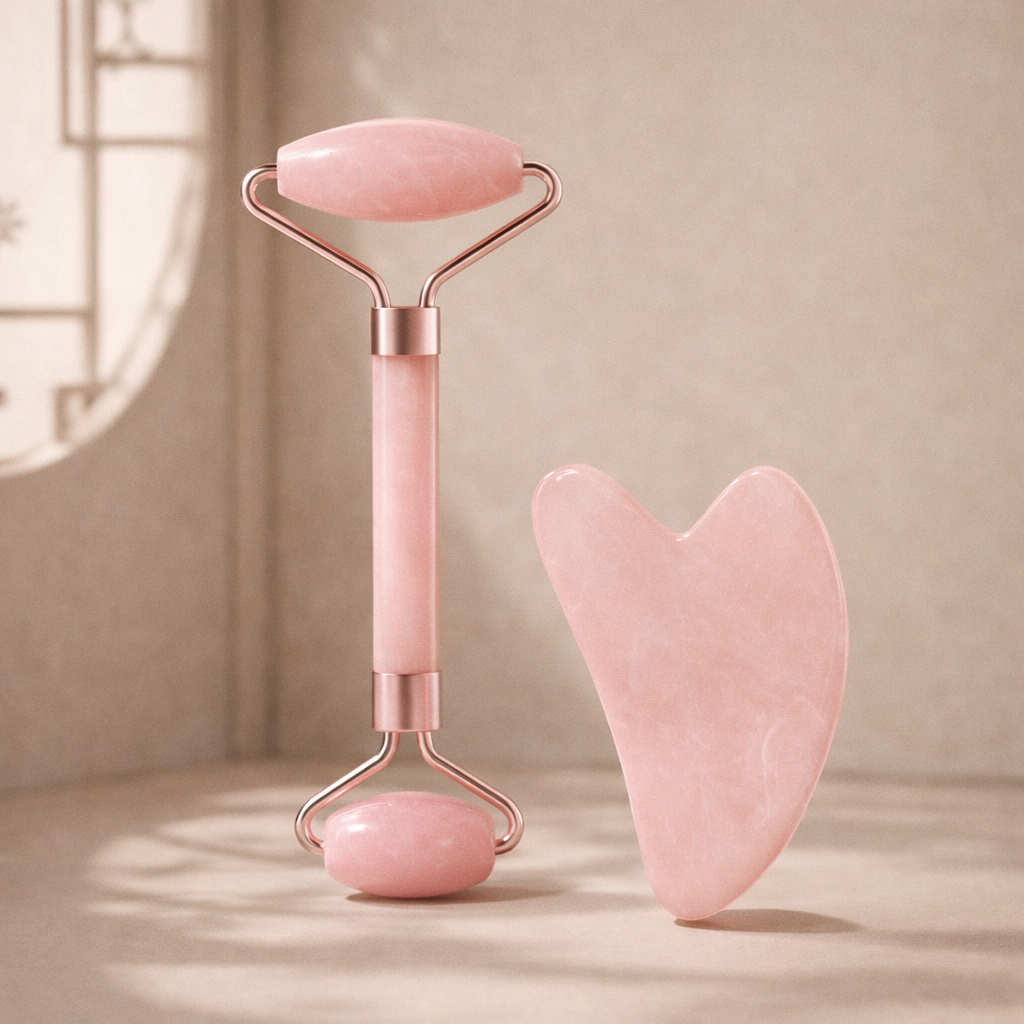 AlignaRest Facial Sculpting Set (Gua Sha + Massage Roller)