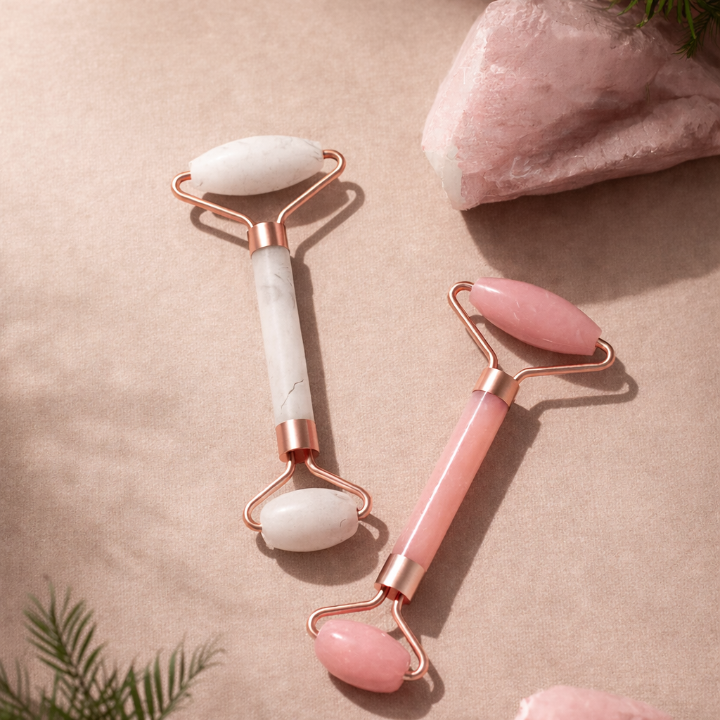 AlignaRest Facial Sculpting Set (Gua Sha + Massage Roller)