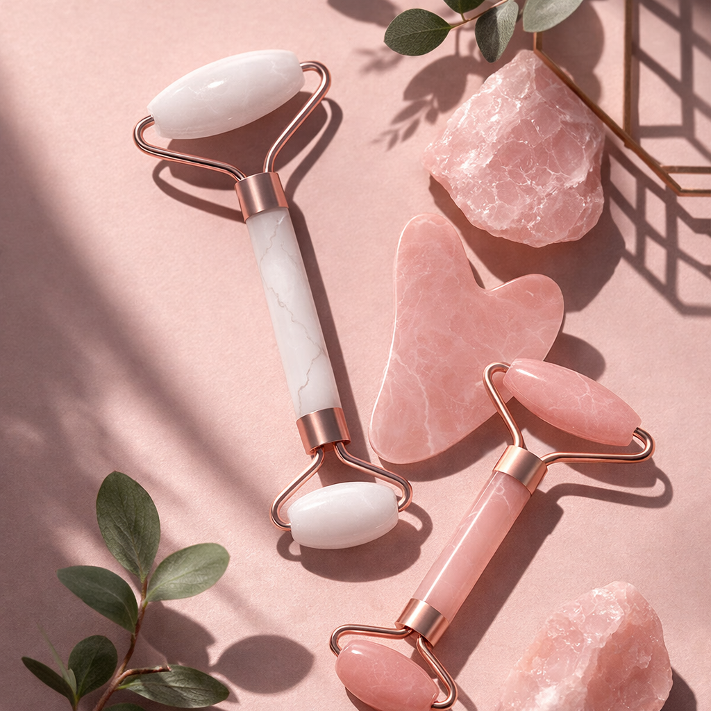 AlignaRest Facial Sculpting Set (Gua Sha + Massage Roller)